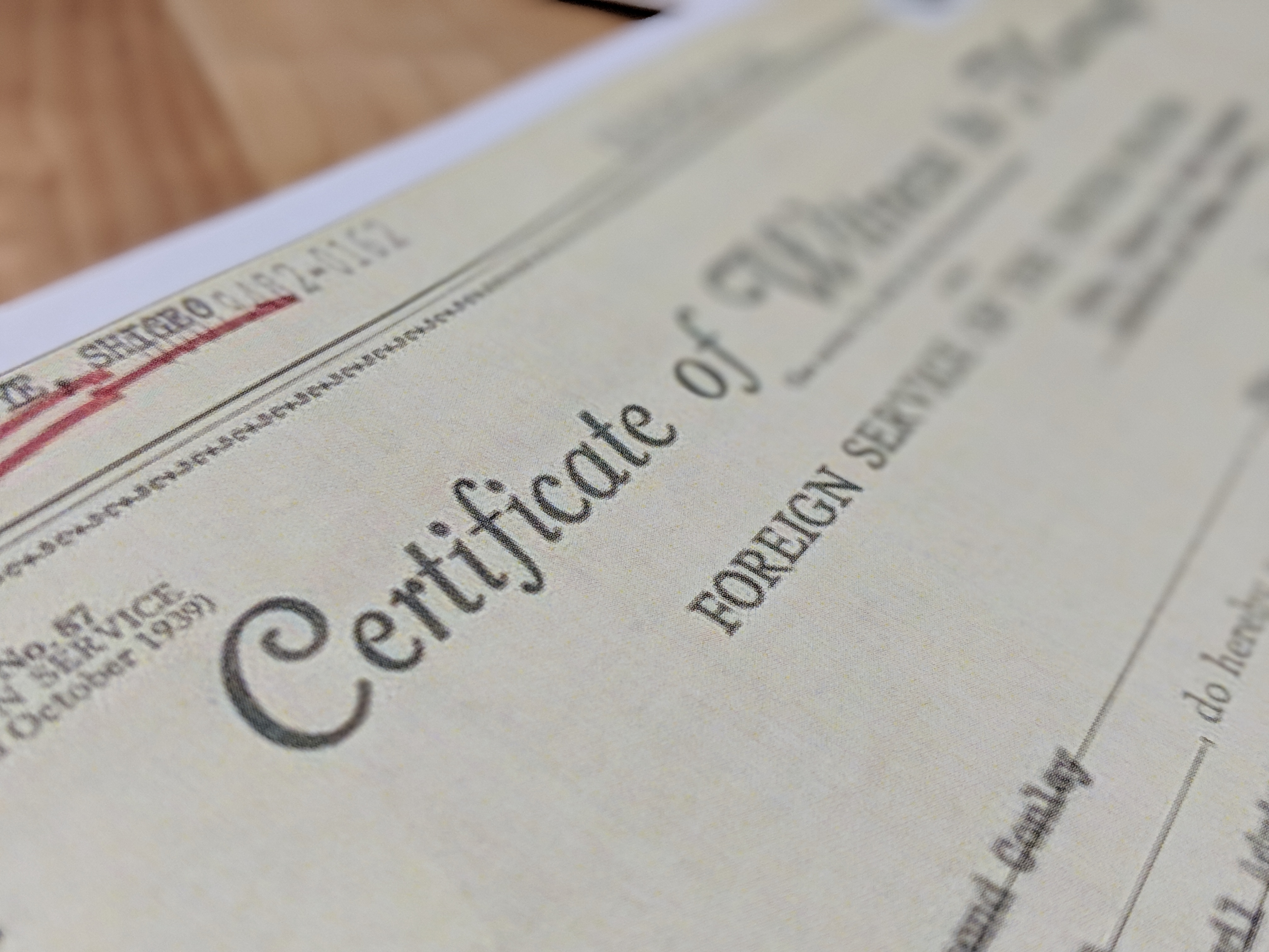 Visa documents - Certificate of Witness to Marriage