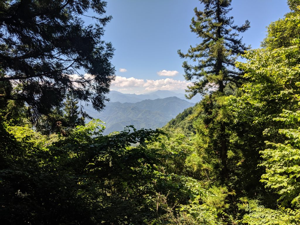 Hiking Japan: Ougiyama - First clearing view along the Ougiyama trail